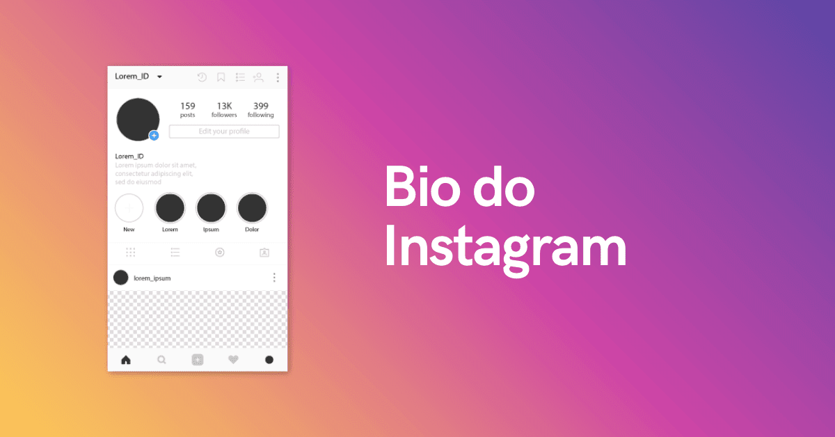 Bio e destaques de Instagram organizados para um negócio